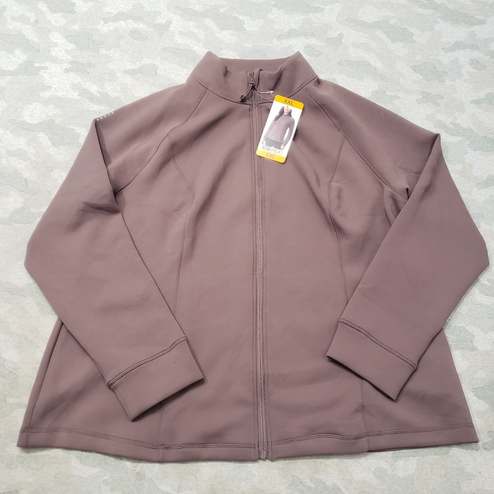 32 Degrees Heat Jacket Womens XXL Purple Full Zip Athletic Performance NWT